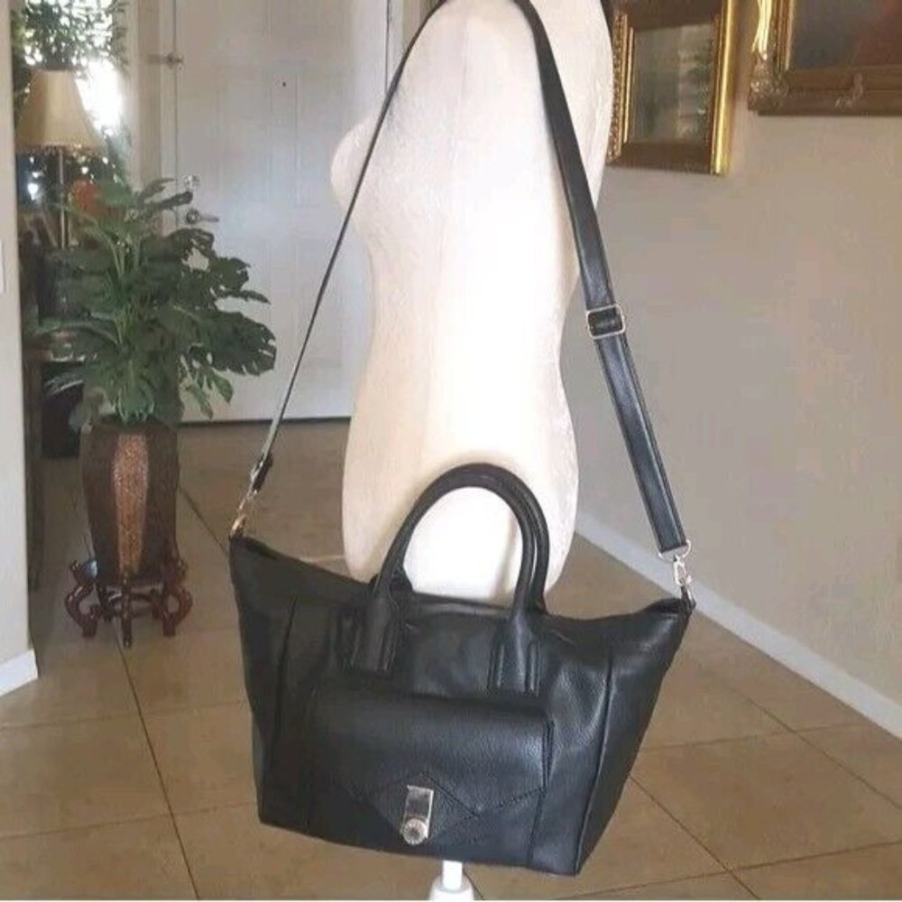BCBGeneration Black‎ Juliette Large Satchel Crossbody Bag